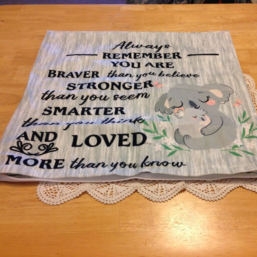 Inspiring message pillow cover